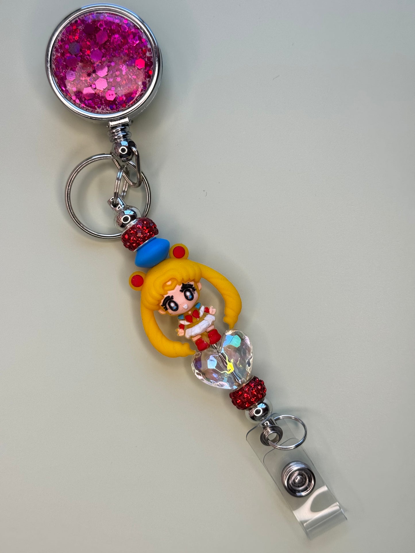 Glitter Character Badge Reels