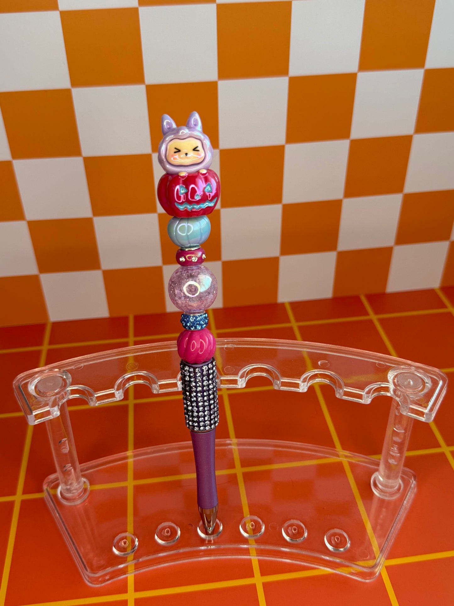Labubu Pumpkin Halloween Beaded Pen