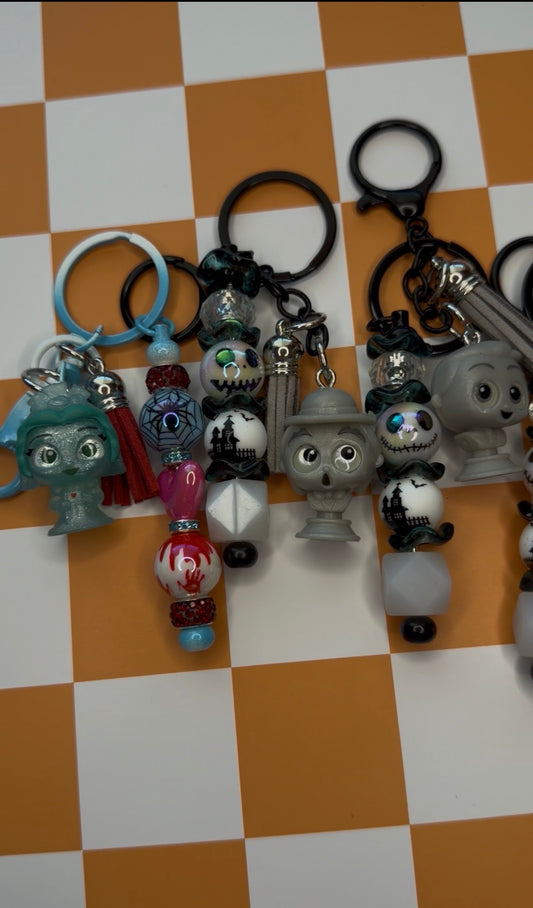 Haunted Mansion Beaded Keychains