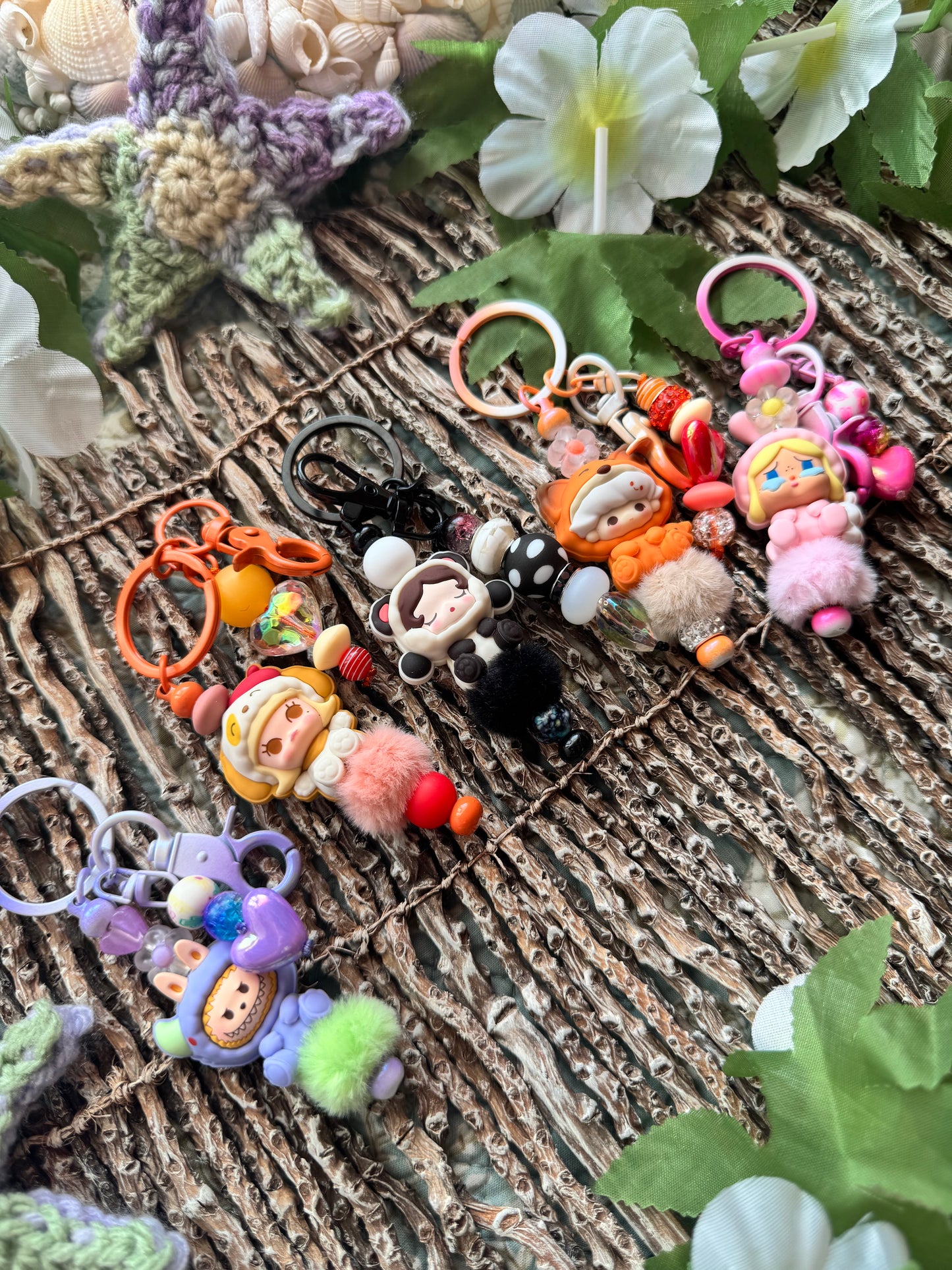 Pop Mart Pop Bean Beaded Keychains