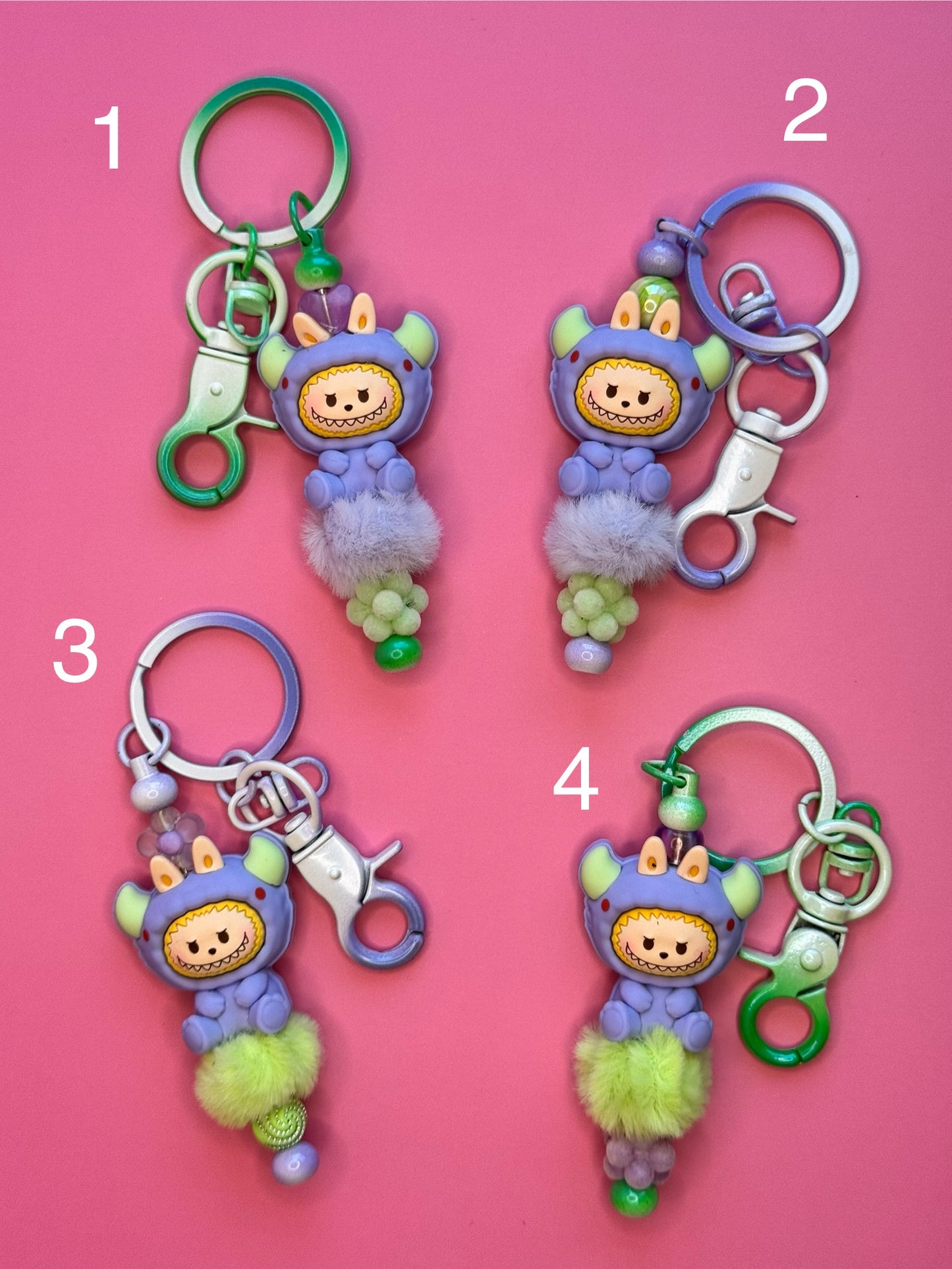 Pop Mart Pop Bean Beaded Keychains