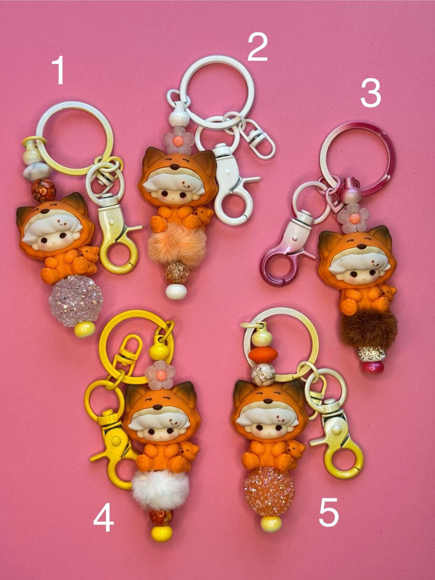 Pop Mart Pop Bean Beaded Keychains