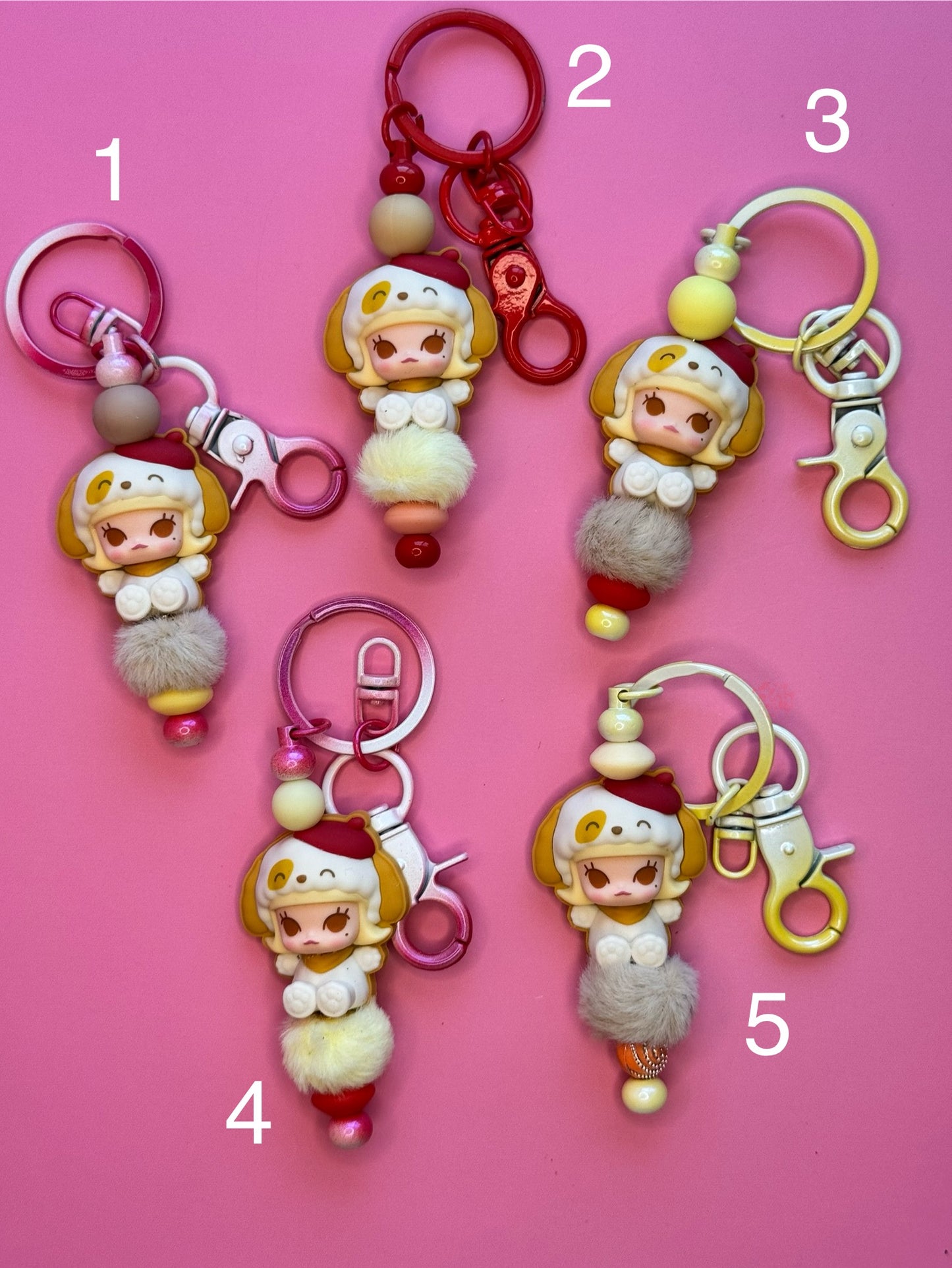 Pop Mart Pop Bean Beaded Keychains