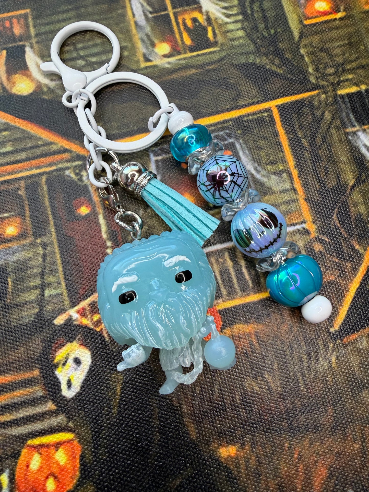Haunted Mansion Hitchhiking Ghost Beaded Keychains