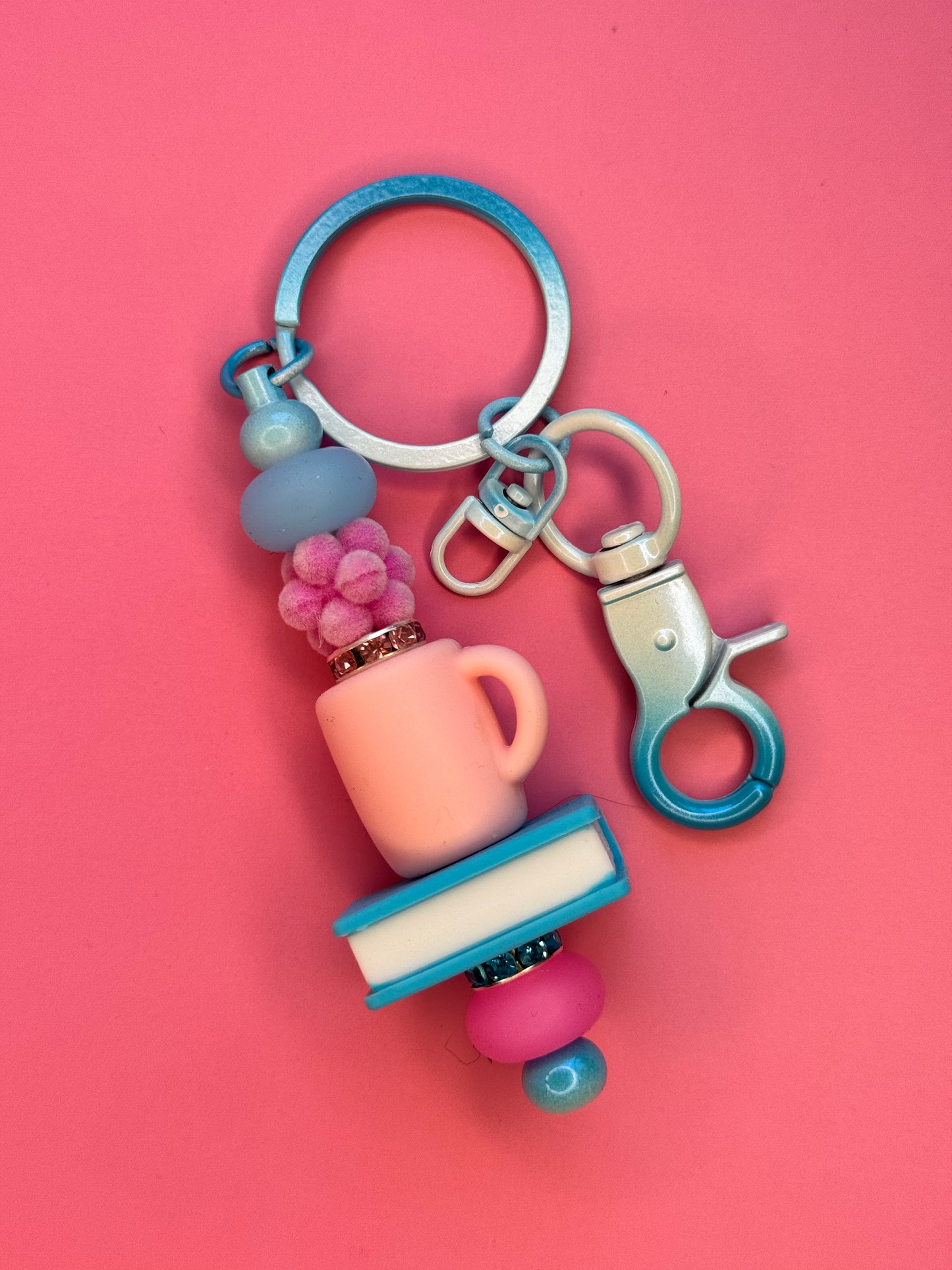 Book Beaded Keychains