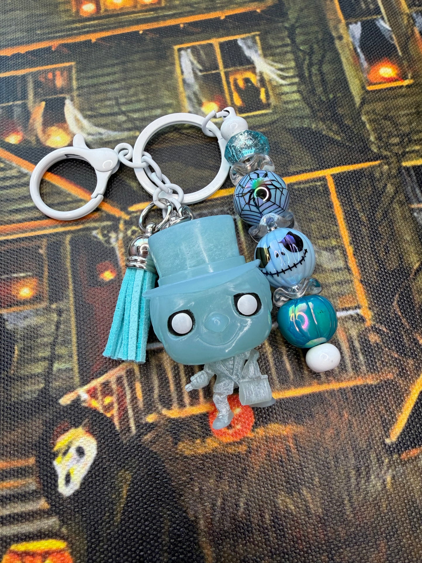 Haunted Mansion Hitchhiking Ghost Beaded Keychains