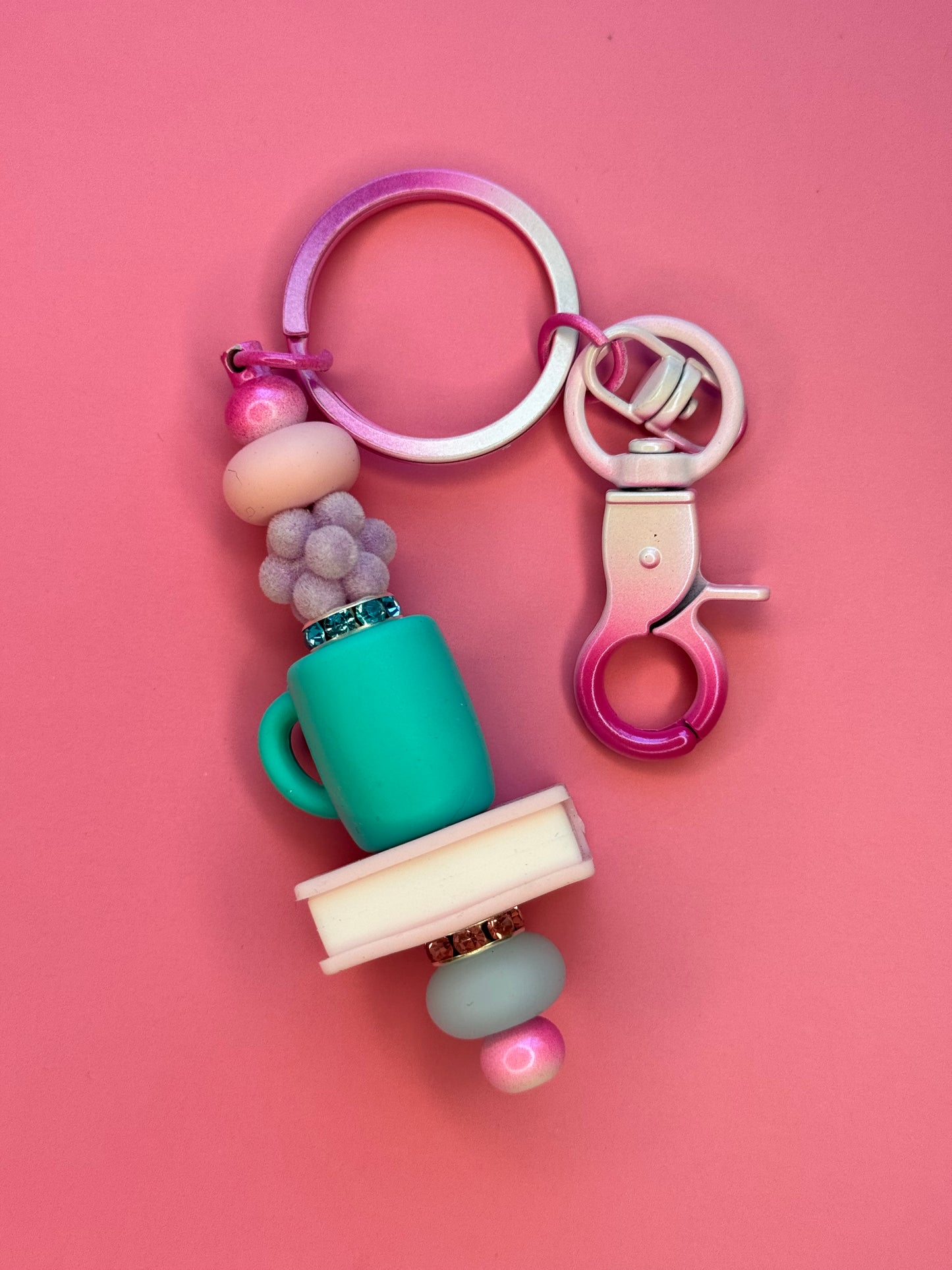 Book Beaded Keychains