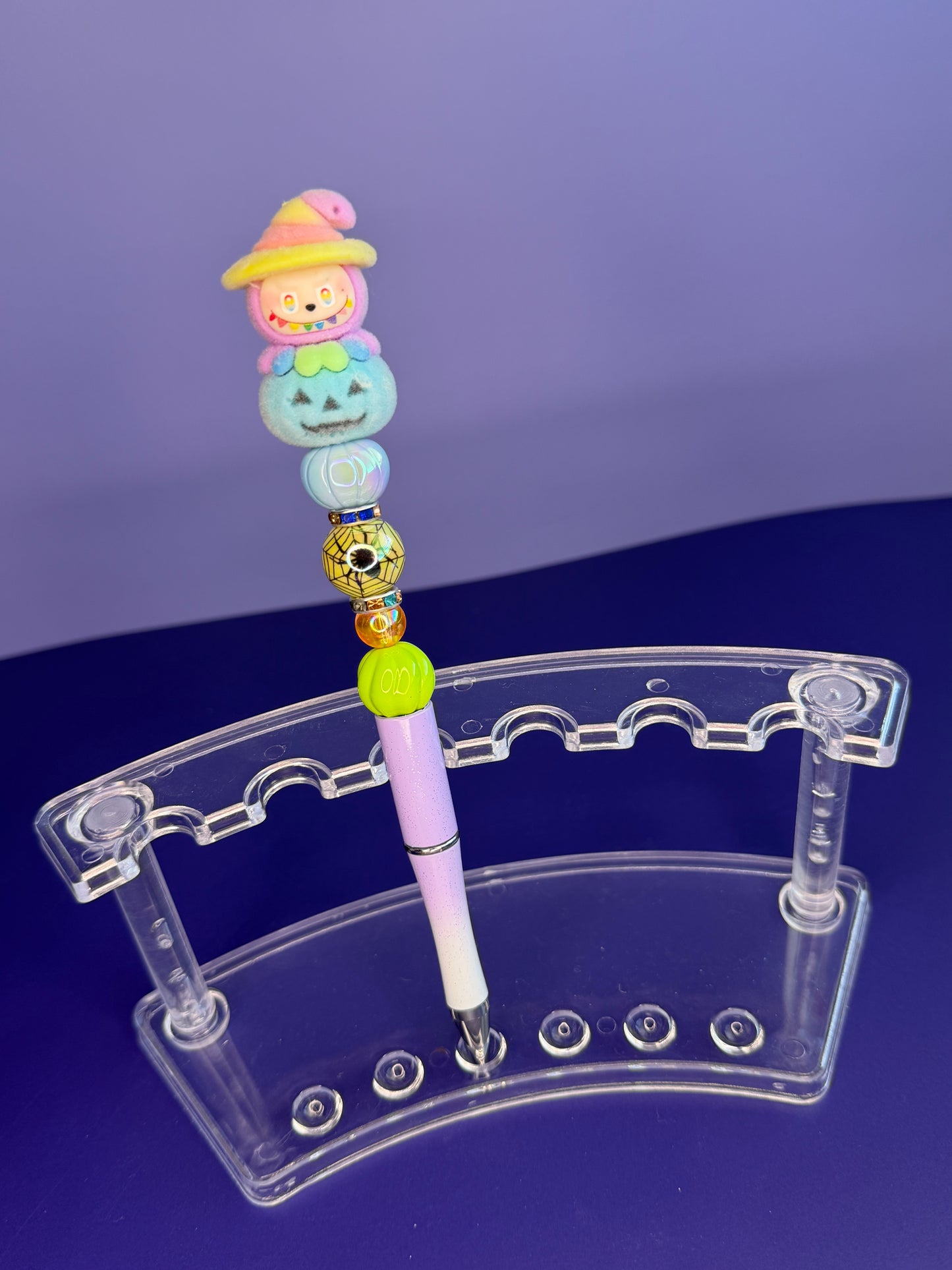Labubu Witch Pumpkin Flocked Beaded Pens