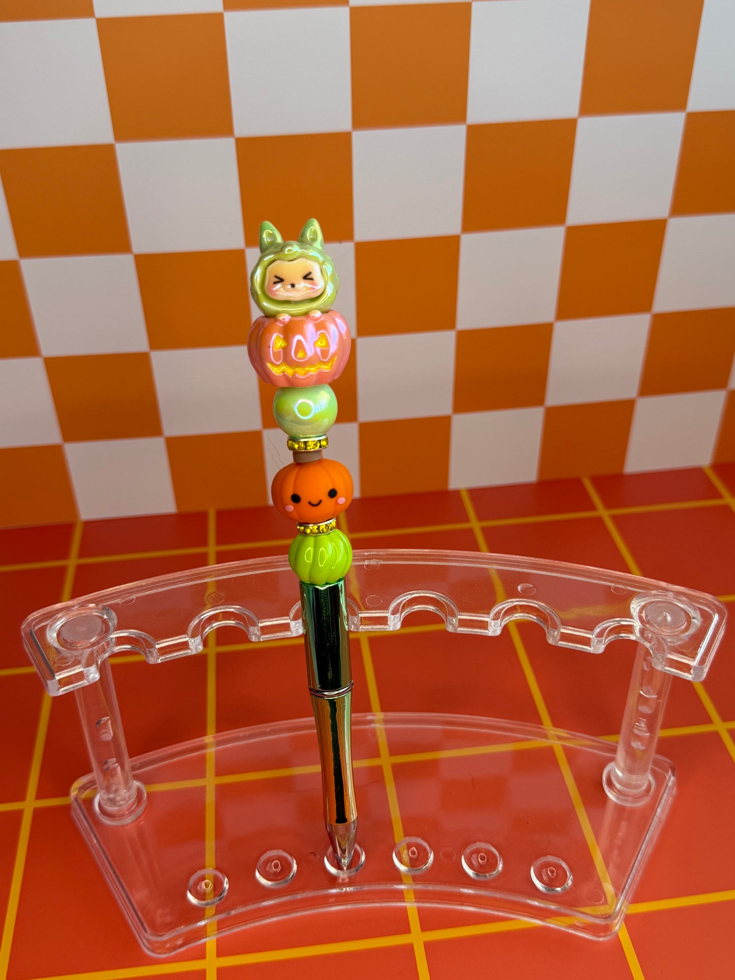 Labubu Pumpkin Halloween Beaded Pen