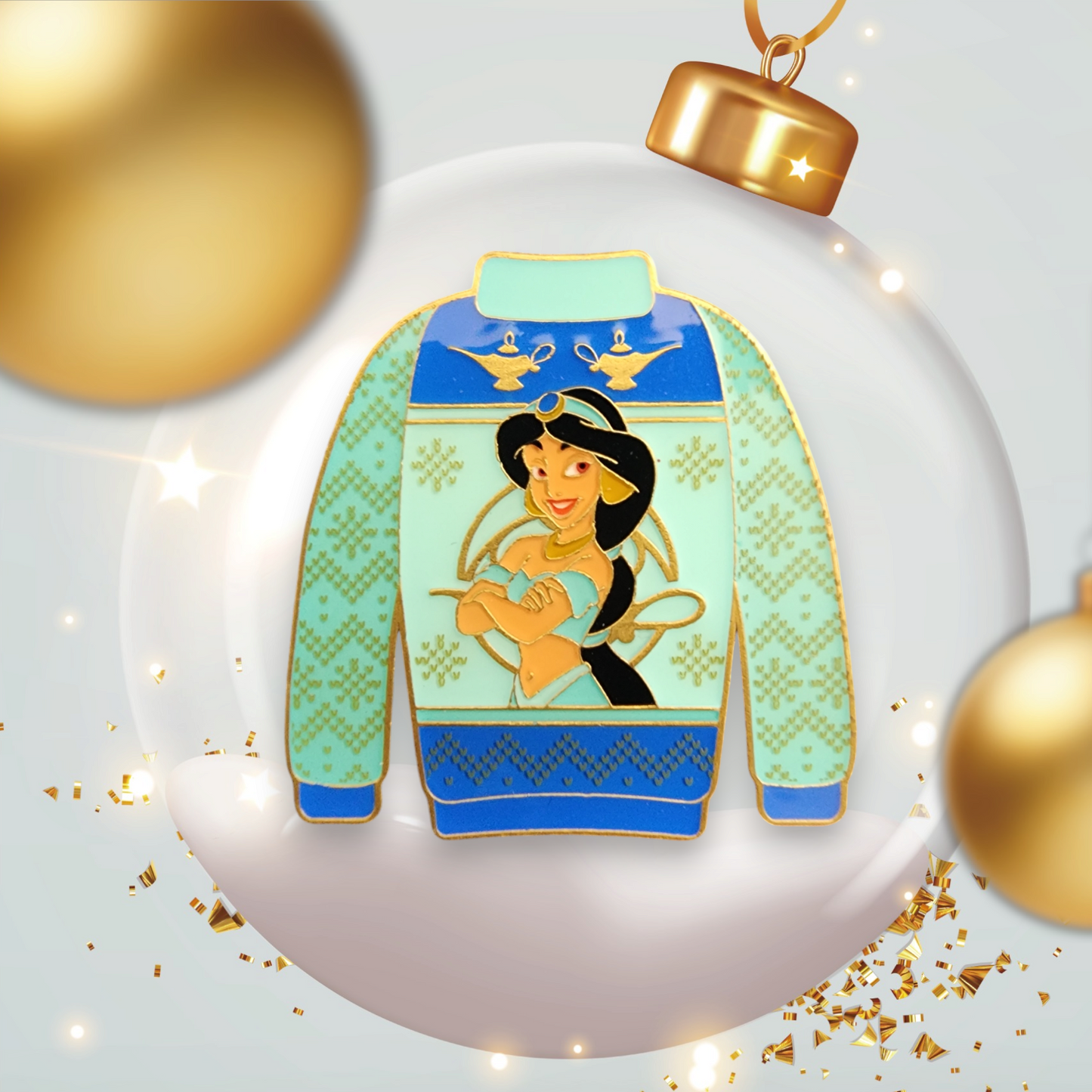 Loungefly Disney Princess Ugly Christmas Sweater Mystery Pins