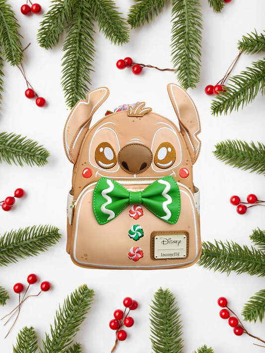 Loungefly Disney Stitch Gingerbread Holiday Backpack