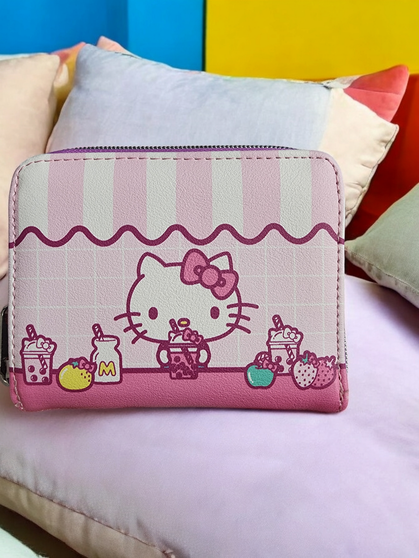 Loungefly Hello Kitty Mini Sweets Pink Stripe Wallet