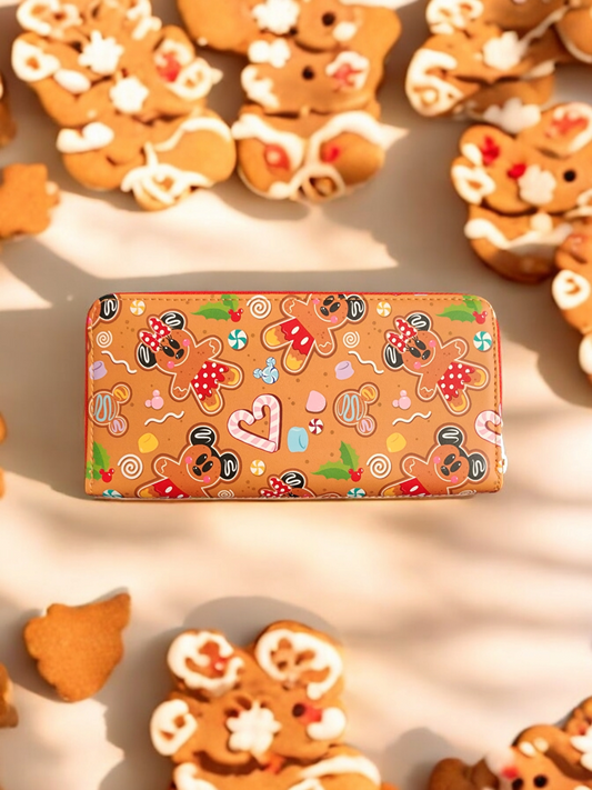 Loungefly Disney Mickey and Minnie Gingerbread Cookies Holiday Wallet