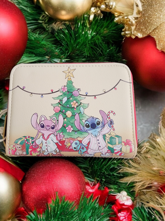 Loungefly Disney Stitch and Angel Holiday Tree Wallet