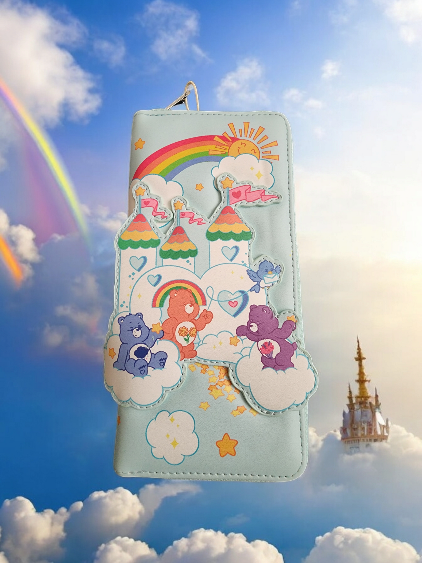 Loungefly Care Bears 40th Anniversary Clouds and Rainbows Wallet