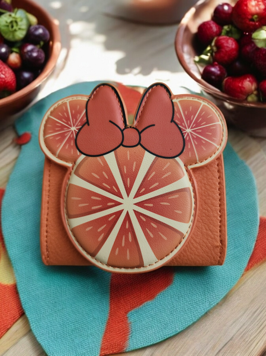 Our Universe Disney Minnie Mouse Orange Fruit Wallet