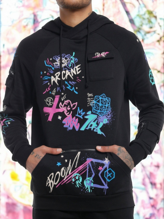 Arcane Jinx Graffiti League of Legends Hoodie