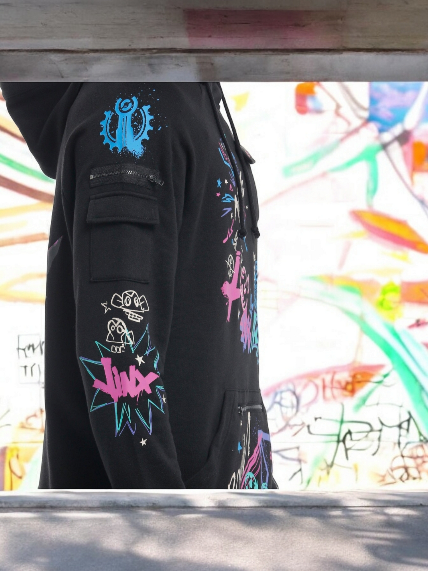 Arcane Jinx Graffiti League of Legends Hoodie