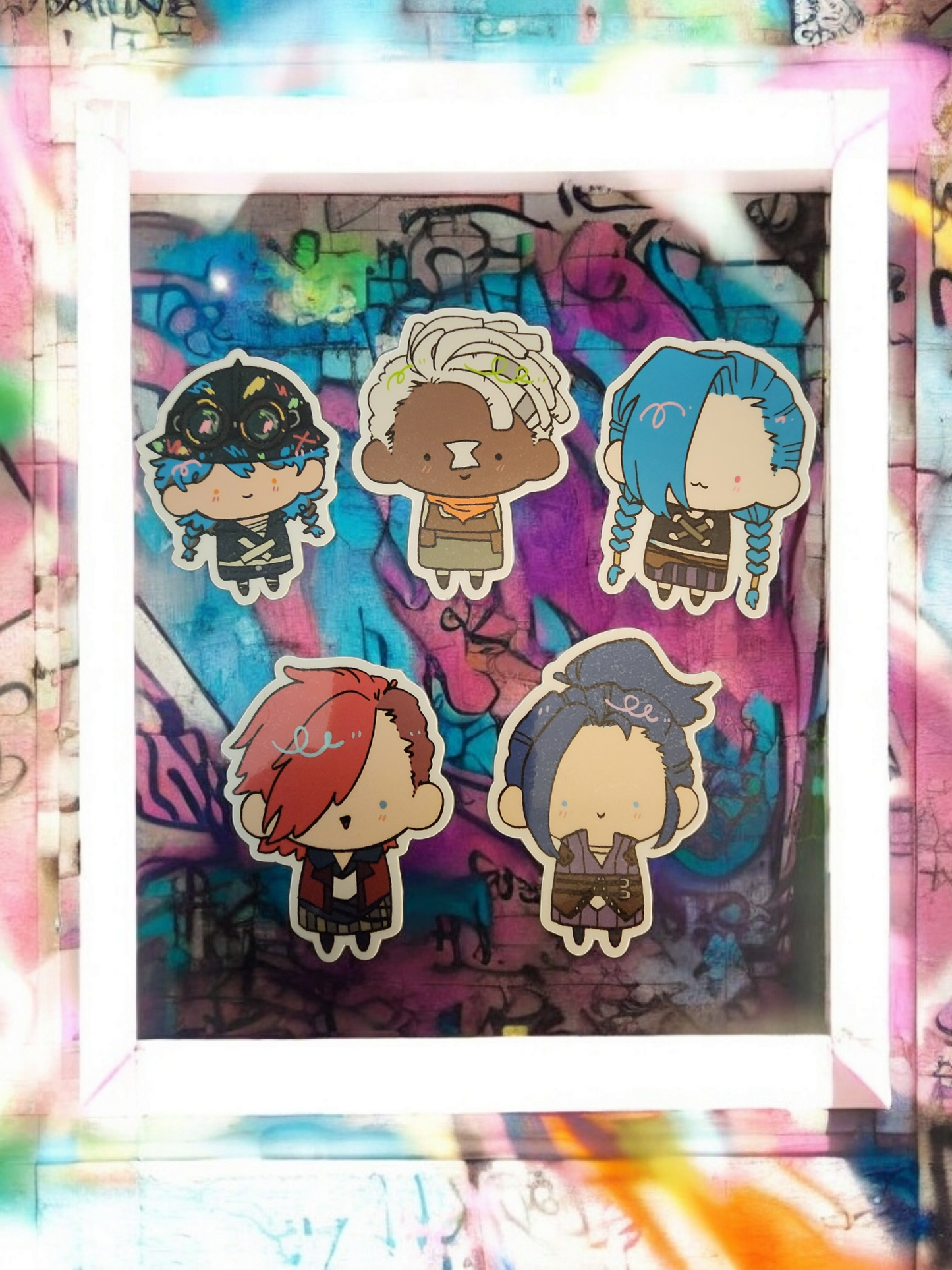 Arcane League of Legends Chibi Stickers Set of 5