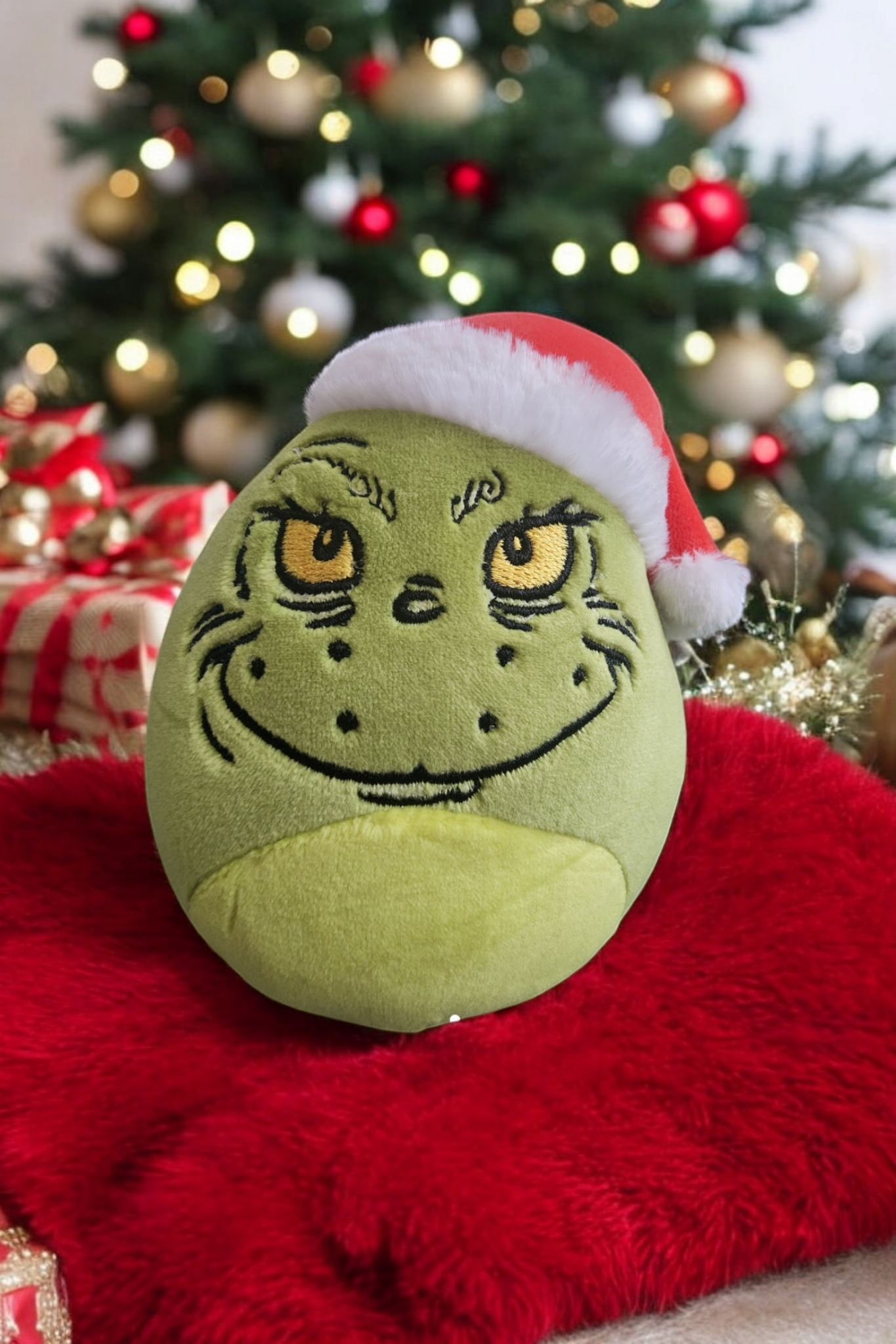 Squishmallows The Grinch as Santa Plush