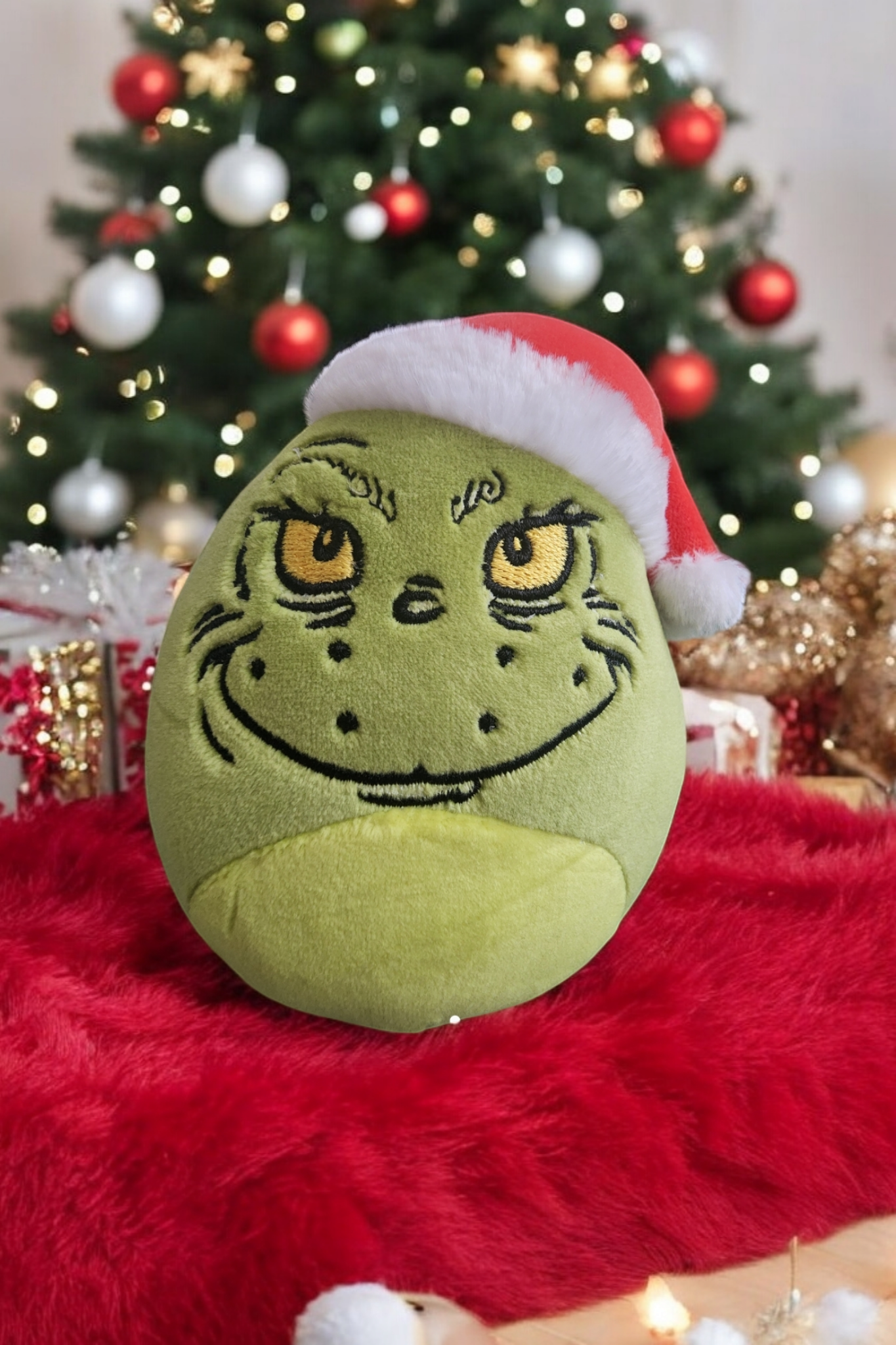 Squishmallows The Grinch as Santa Plush