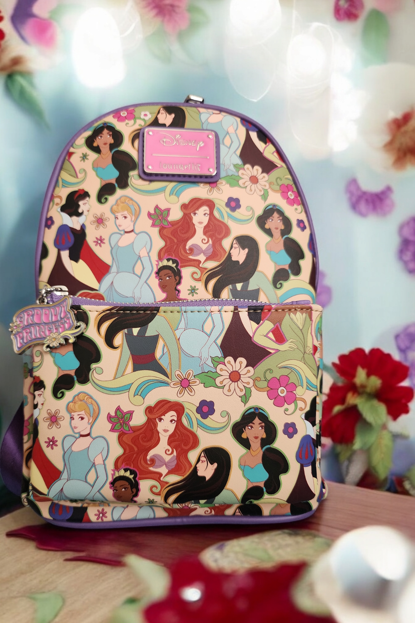 Loungefly Disney Princess Groovy Backpack