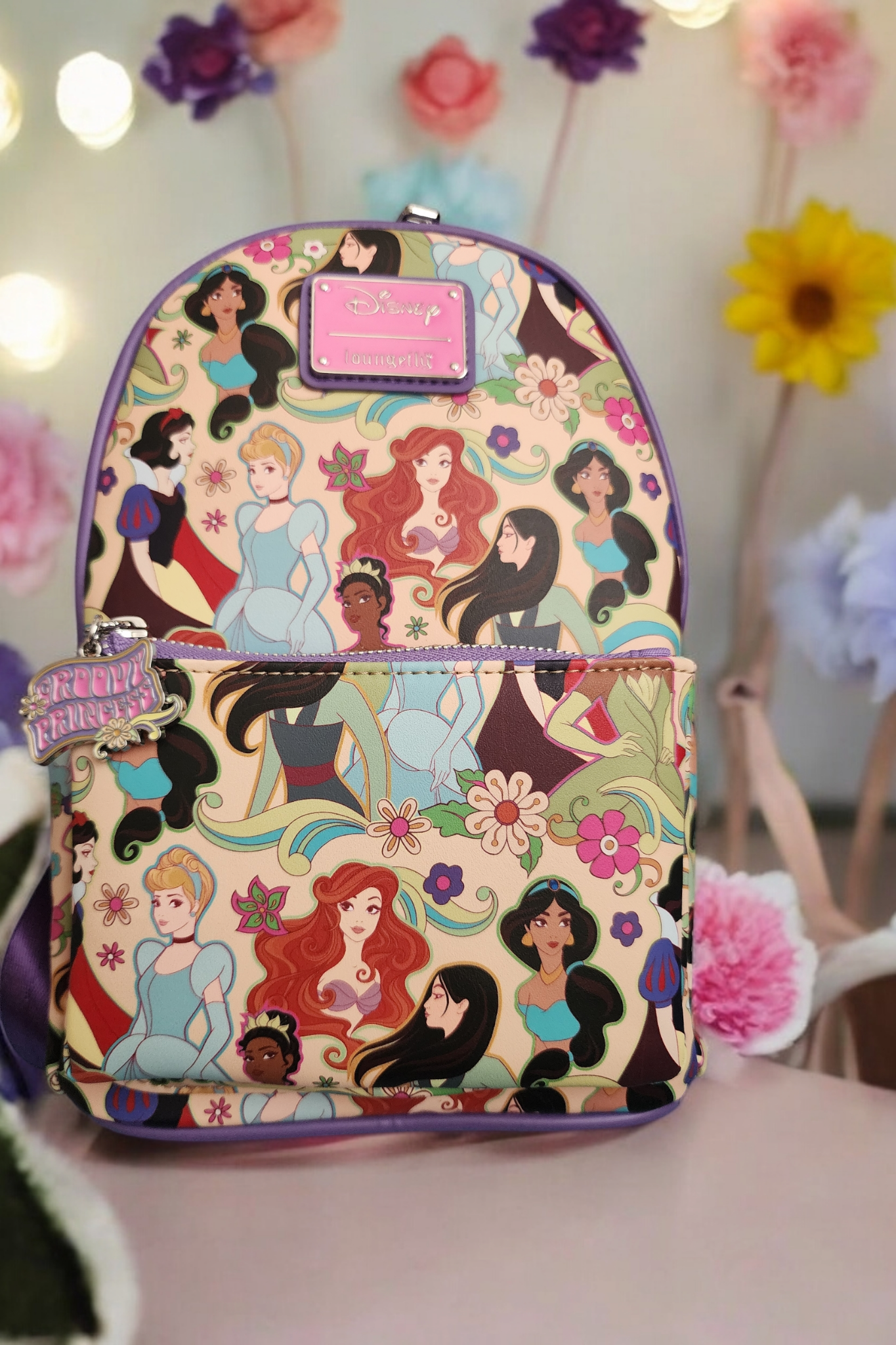 Loungefly Disney Princess Groovy Backpack