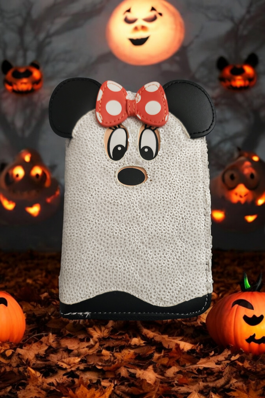 Loungefly Exclusive Disney Minnie Mouse as a Ghost Sequined Wallet