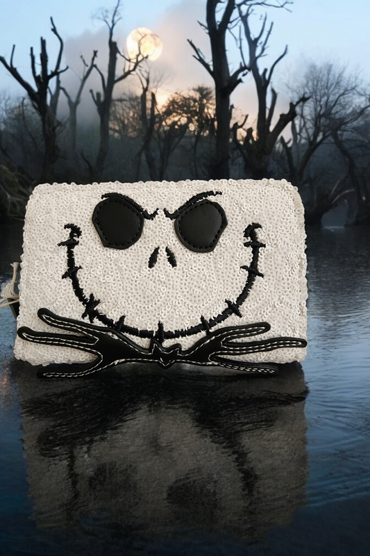 Loungefly Exclusive Disney Nightmare Before Christmas Jack Skellington Sequined Wallet