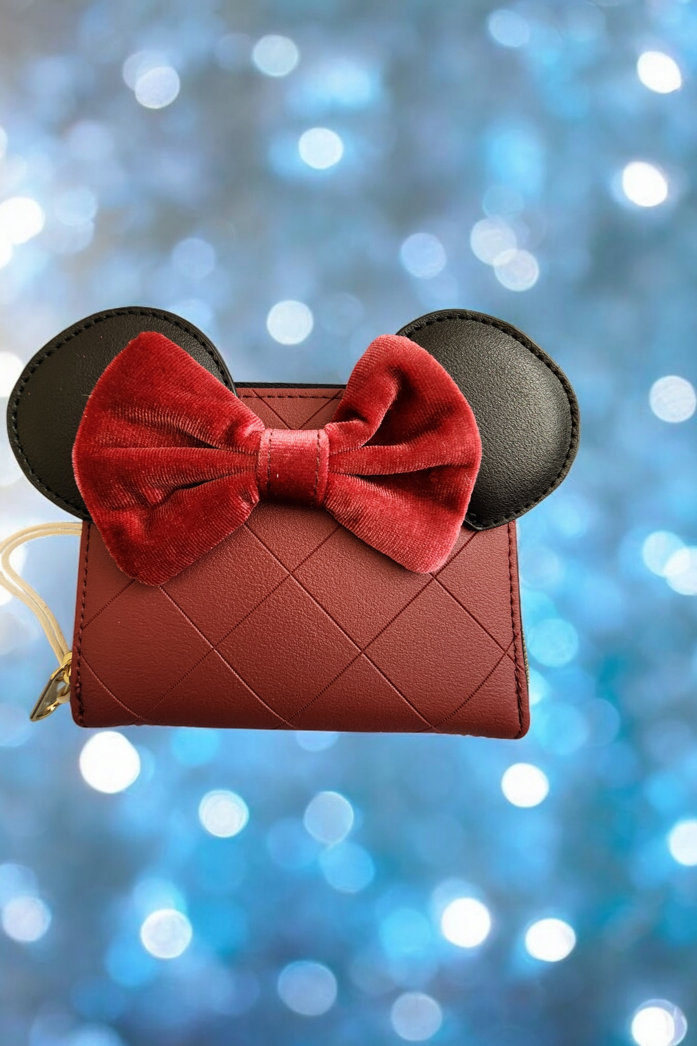 Loungefly Disney Minnie Mouse Burgundy and Velvet Wallet