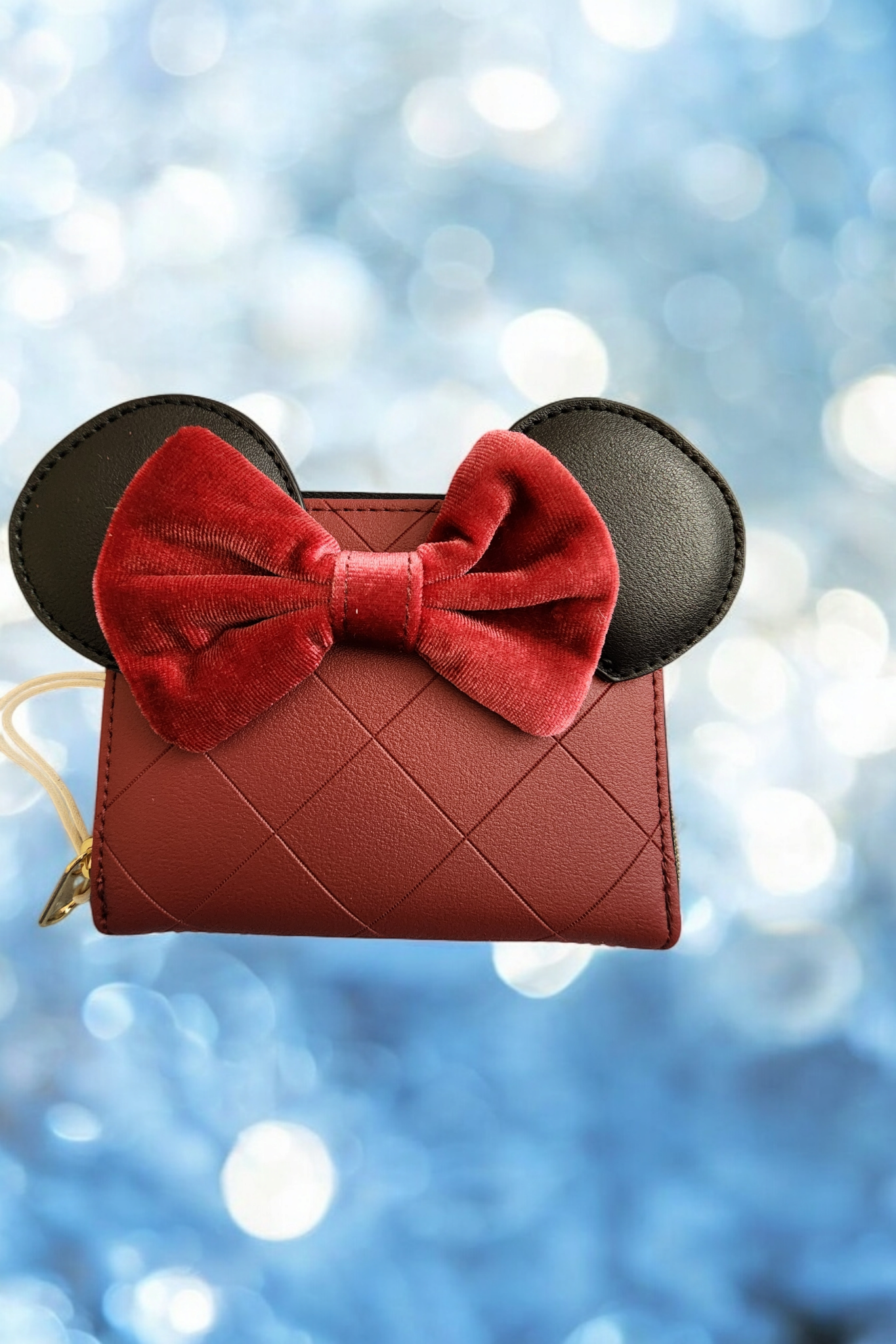 Loungefly Disney Minnie Mouse Burgundy and Velvet Wallet