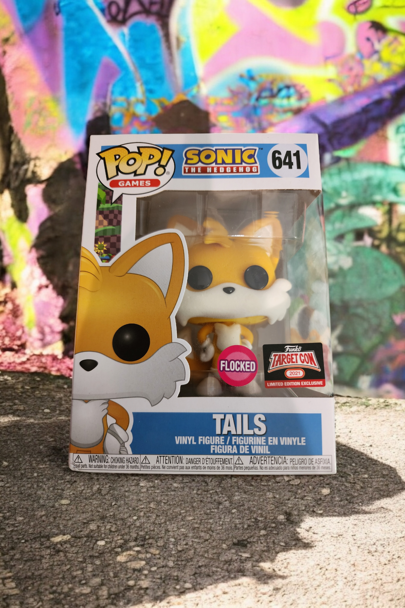 Funko Pop Exclusive Sonic the Hedgehog Tails Flocked Figure