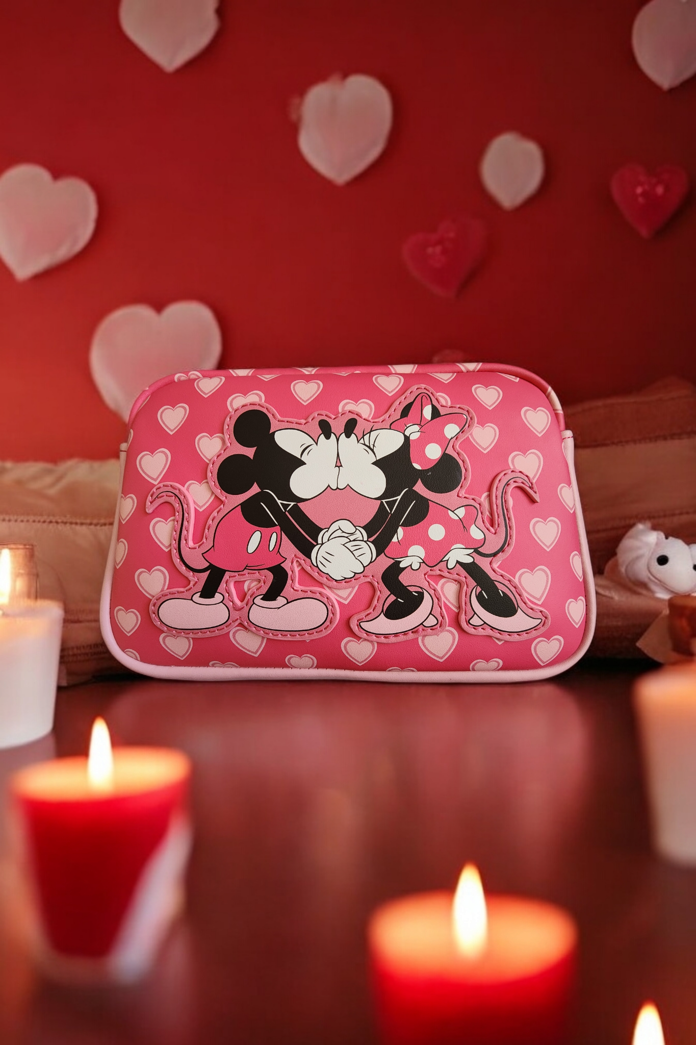 Loungefly Disney Mickey and Minnie Valentine's Cosmetic Bag