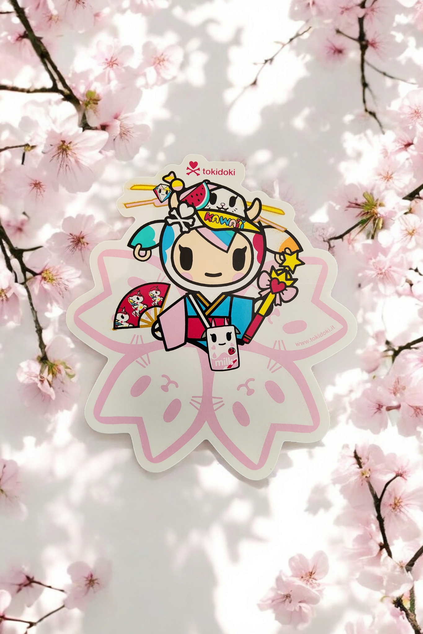 Tokidoki Kawaii Sakura Cherry Blossom Sticker