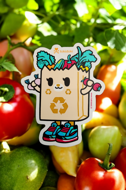 Tokidoki Vegies Grocery Bag Sticker