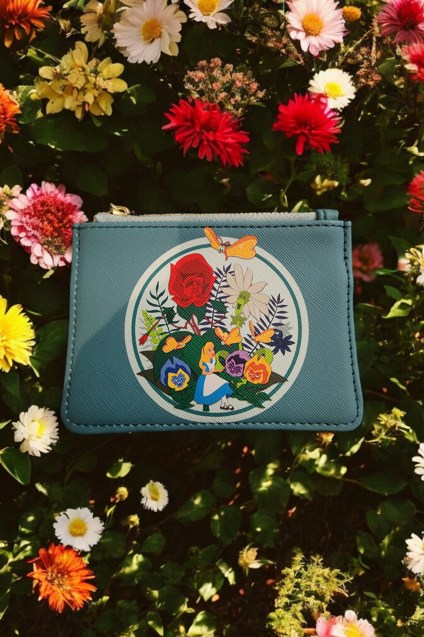 Loungefly Disney Alice in Wonderland Spring Flowers Card Holder/Coin Purse