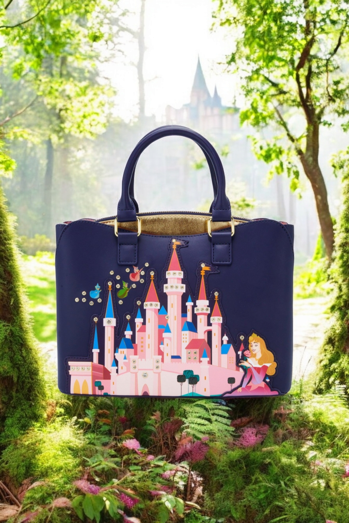 Loungefly Disney Sleeping Beauty, Fairies and Castle Handbag