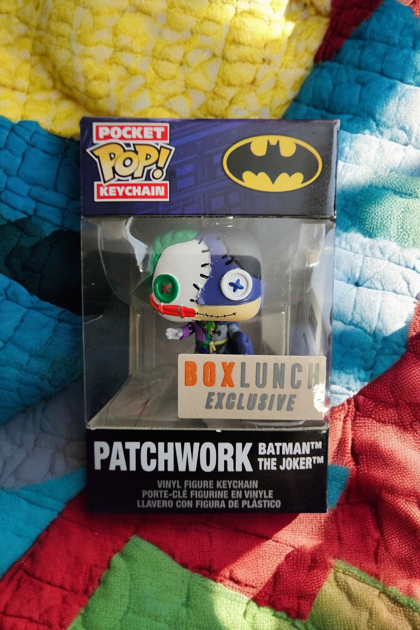 Funko Pop Exclusive Batman/Joker Patchwork Keychain