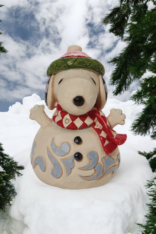 Jim Shore Snoopy Winter Wonderland Snowman Figure