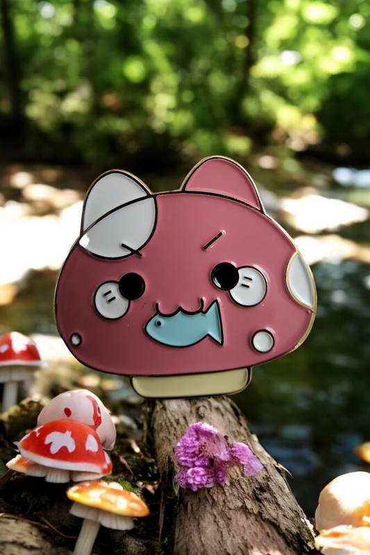 Meowshrooms with a Fish Pin