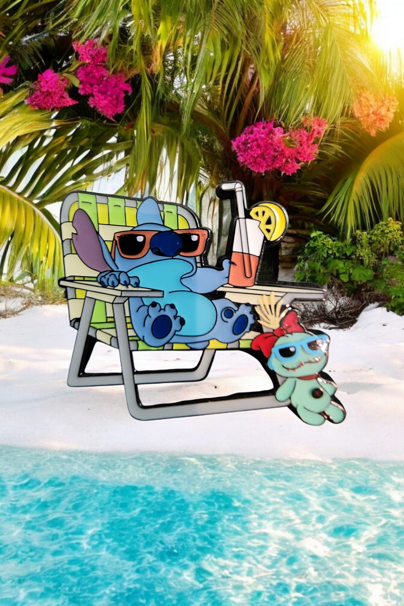 Loungefly Disney Stitch and Scrump Hawaiian Fun Mystery Pins