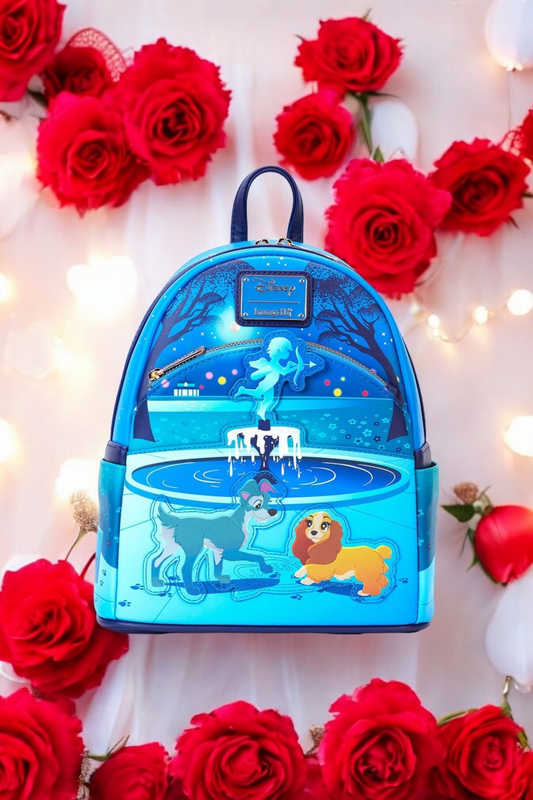 Loungefly Disney 70th Anniversary Lady and the Tramp Moonlight Walk Backpack