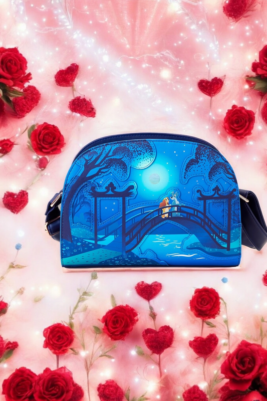 Loungefly Disney 70th Anniversary Lady and the Tramp Moonlight Walk Crossbody Bag