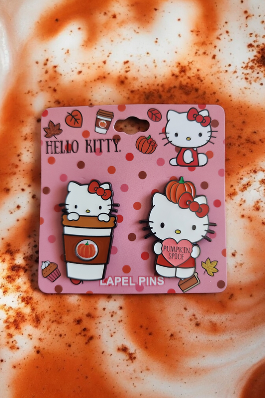 Hello Kitty Pumpkin Spice Latte Pin Set