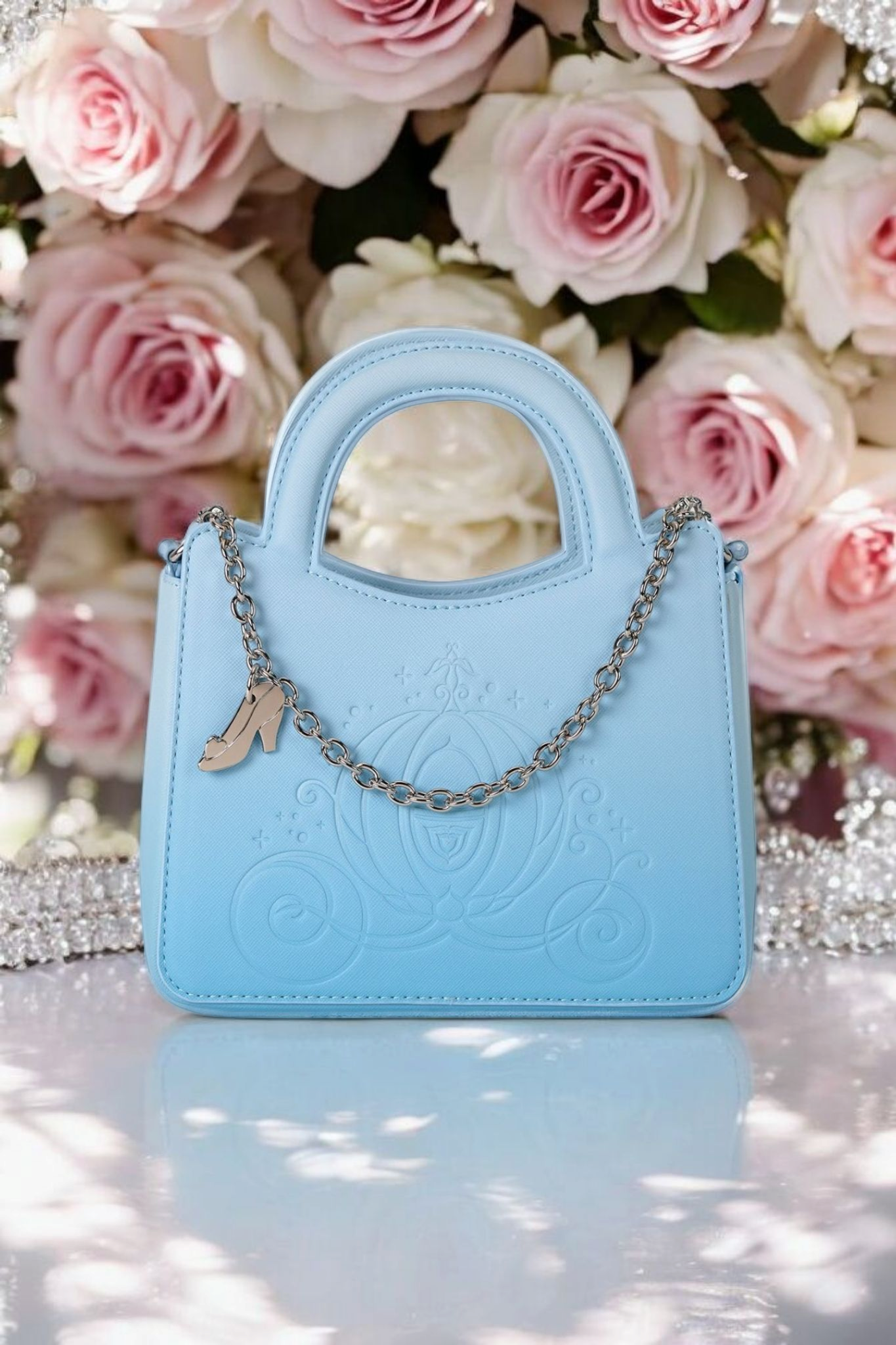 Loungefly Disney Cinderella 75th Anniversary Embossed Crossbody Bag