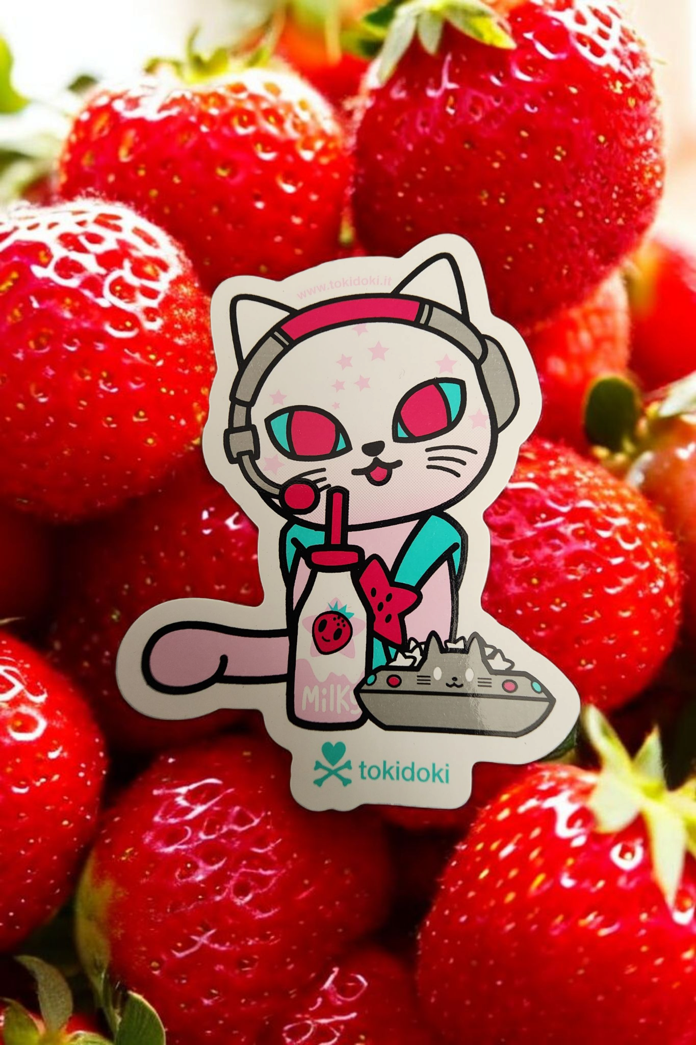 Tokidoki Cat DJ Sticker