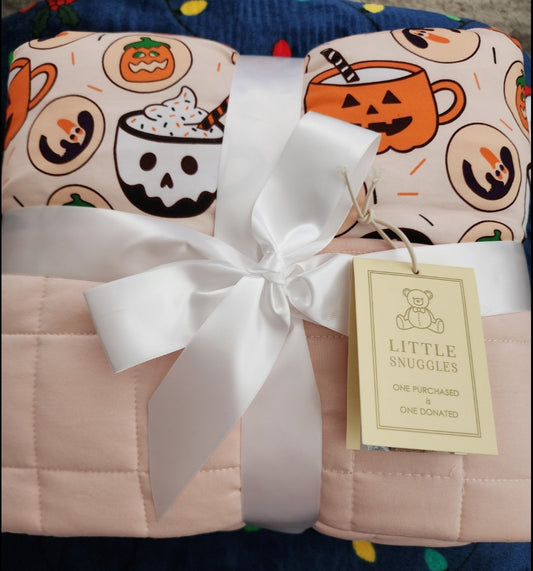 *Charlies Project Pumpkin Spice Latte Fall Quilted Baby Blanket