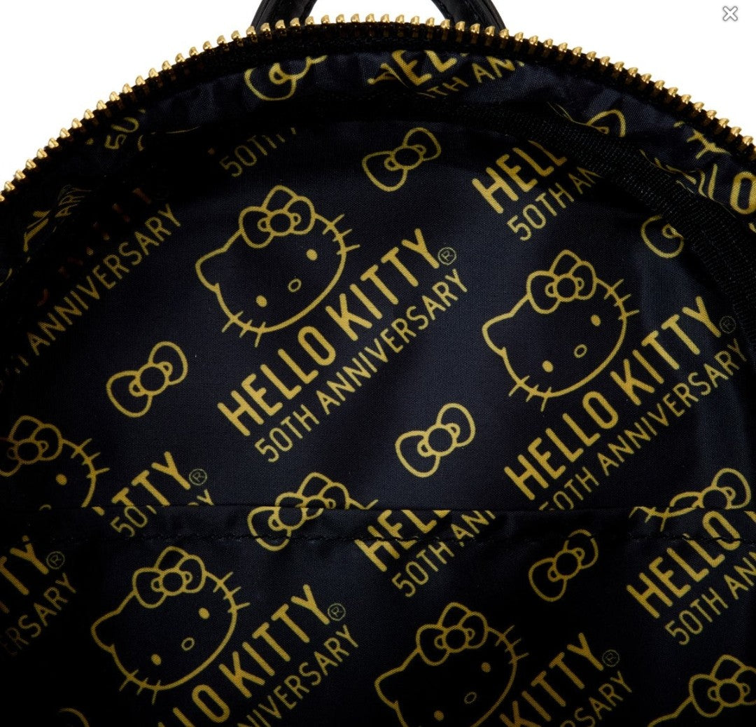 Loungefly Hello Kitty Pearl/Gold Iridescent 50th Anniversary Backpack