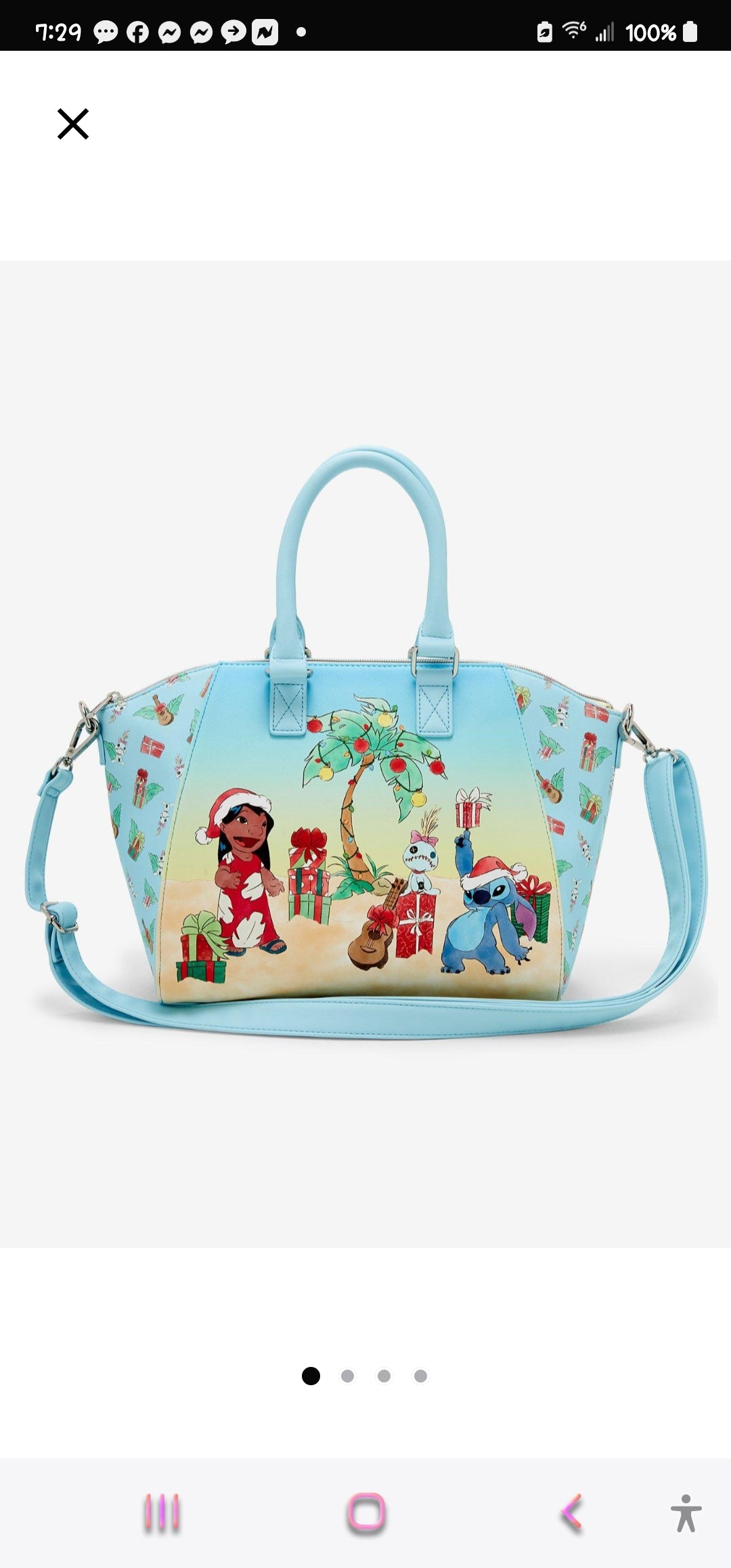 Loungefly Disney Lilo and Stitch Tropical Christmas Handbag