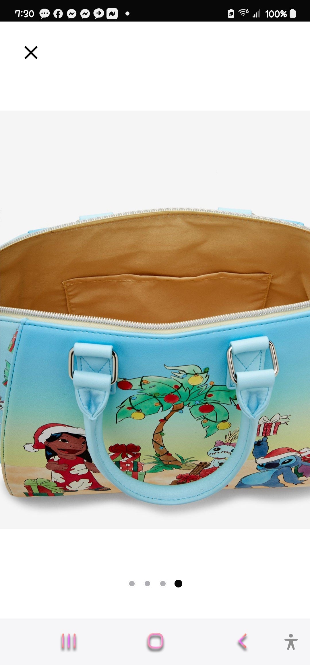 Loungefly Disney Lilo and Stitch Tropical Christmas Handbag